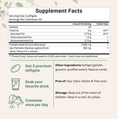 elegiar® Pumpkin Seed Oil Softgels