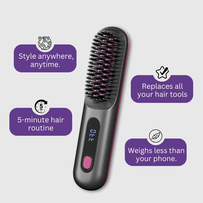elegiar® Portable Straightener Brush - GoBrush PRO
