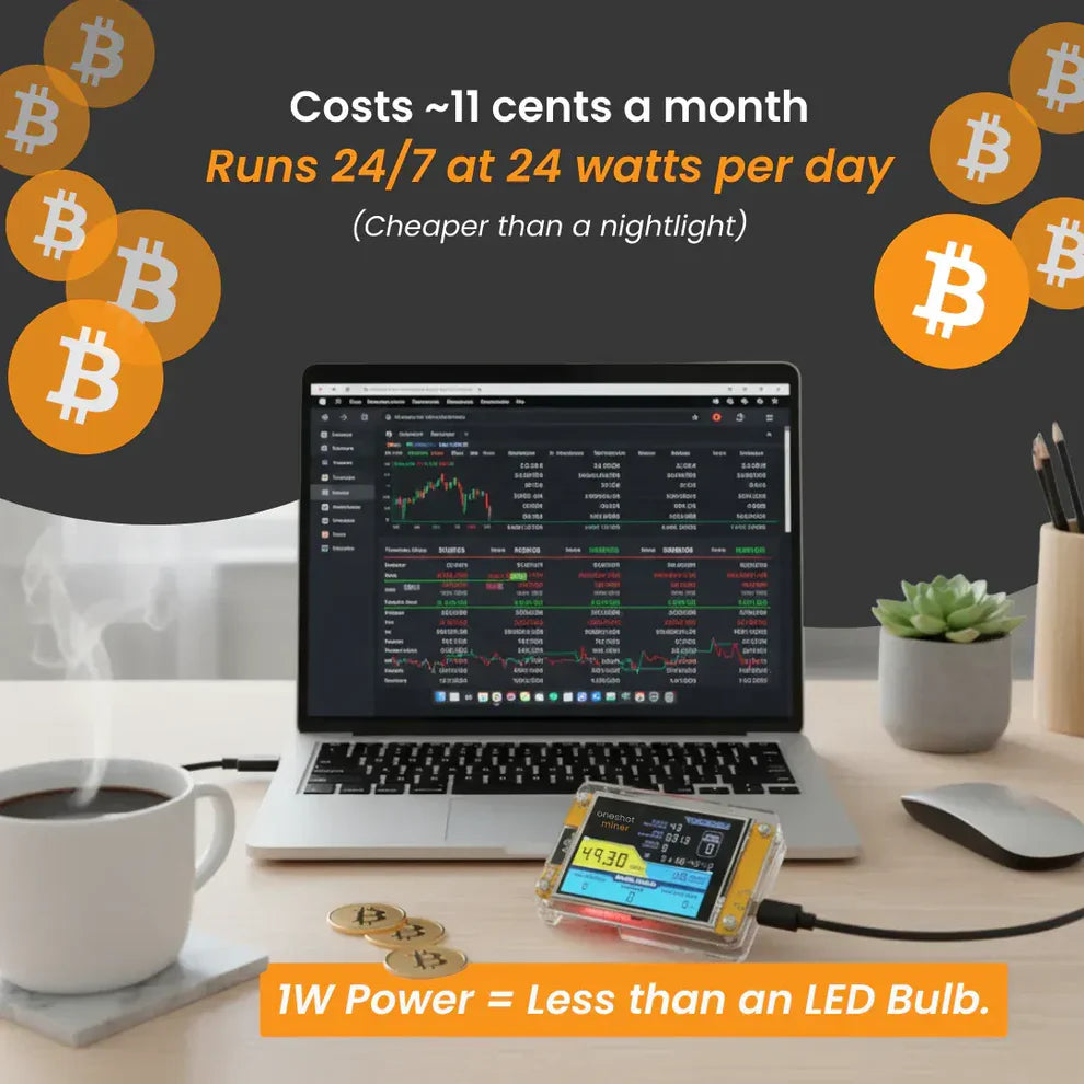 MineOne Pro — Start mining Bitcoin safely from your desk — no setup, no noise.