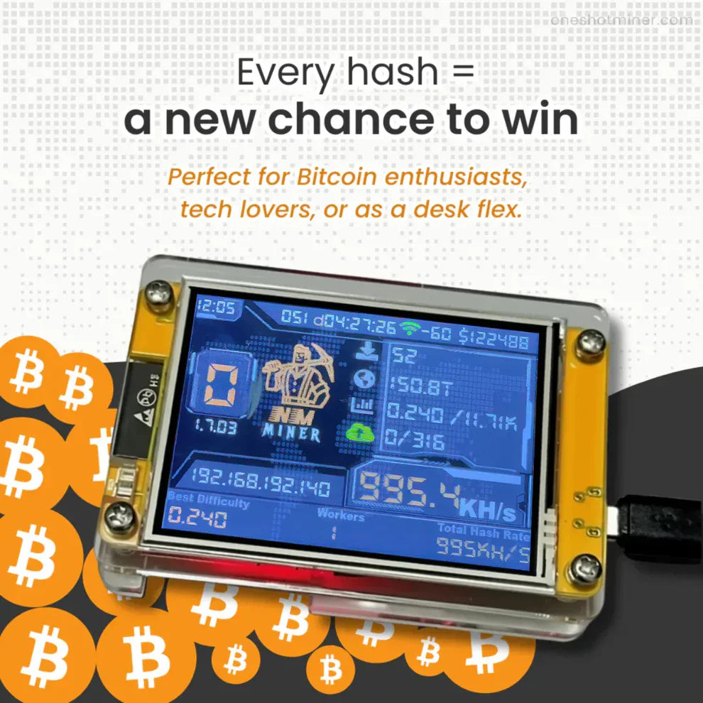 MineOne Pro — Start mining Bitcoin safely from your desk — no setup, no noise.