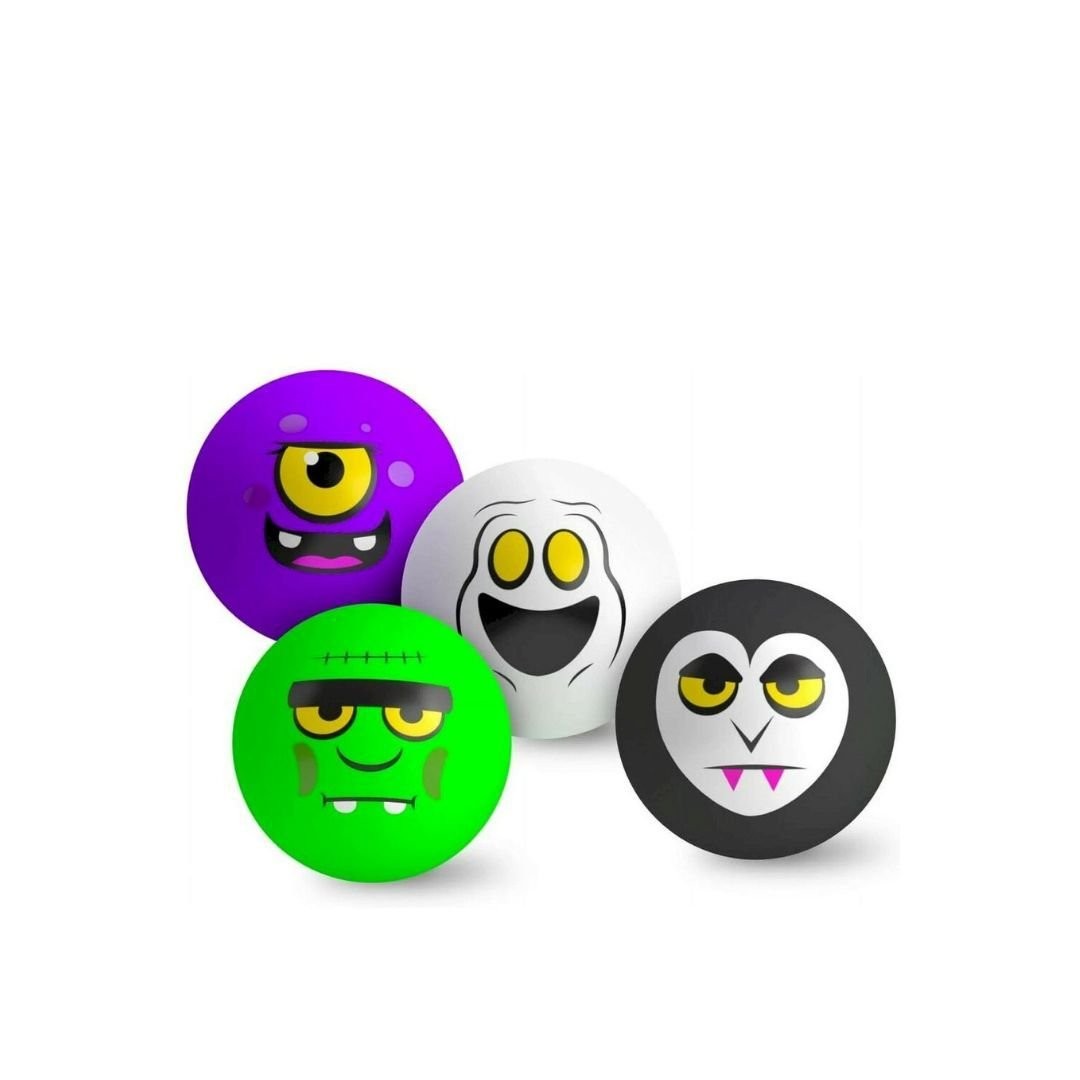 The four NeeDoh Spooky Squishkins characters: Monster Mush, Gooey Ghost, Count Dohcula and Frankensquish